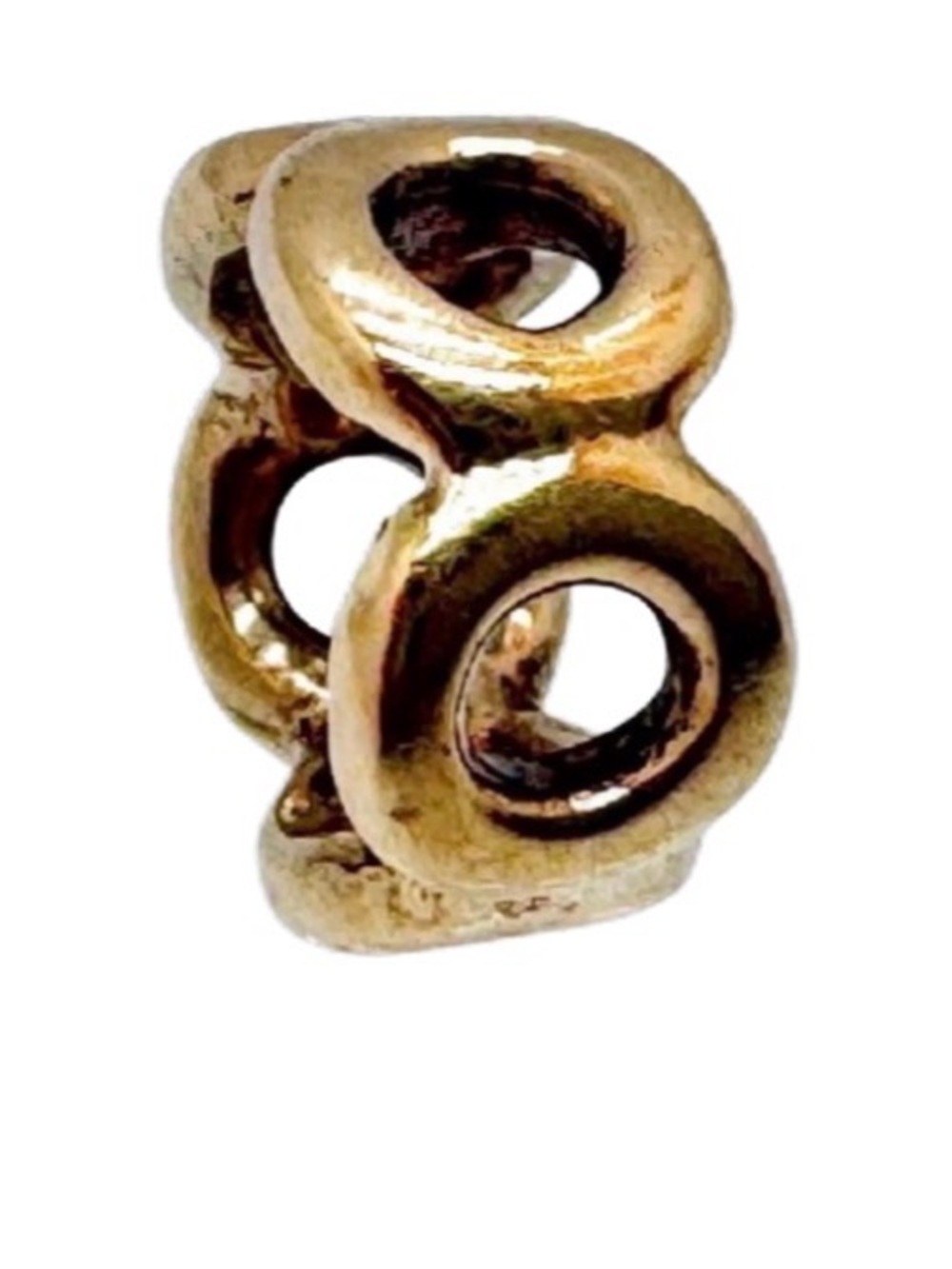Pandora  Retired 14K Gold Openwork Circles Link Spacer 750222